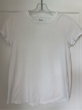 Madewell Perfect Crewneck Tee white Capsule Basic Minimalist Size XS